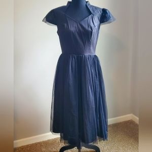 BNWT- Hearts and Roses Rockabilly style dress- Black size 10